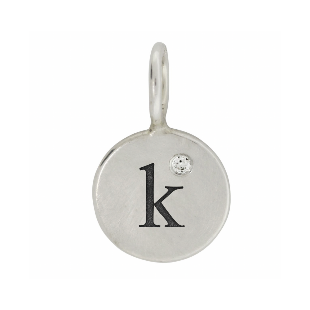 HEATHER B. MOORE STERLING SILVER DIAMOND INITIALS