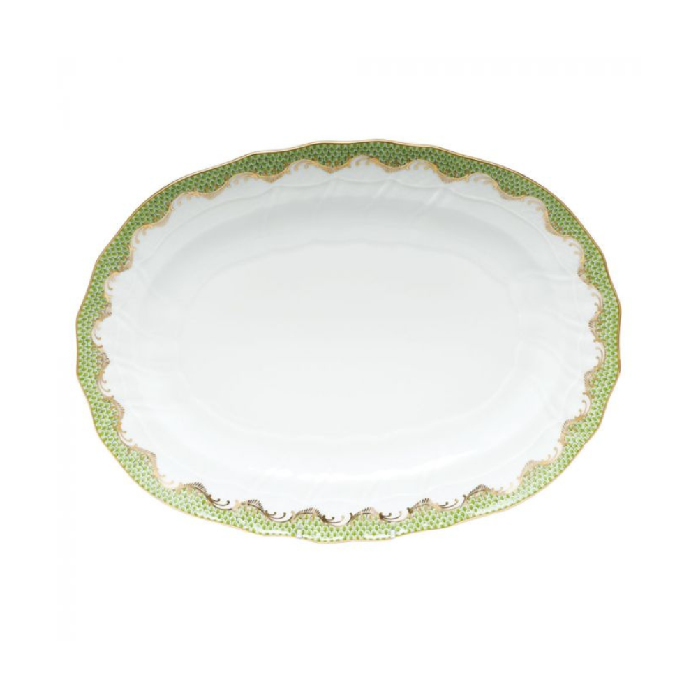 HEREND FISH SCALE EVERGREEN PLATTER