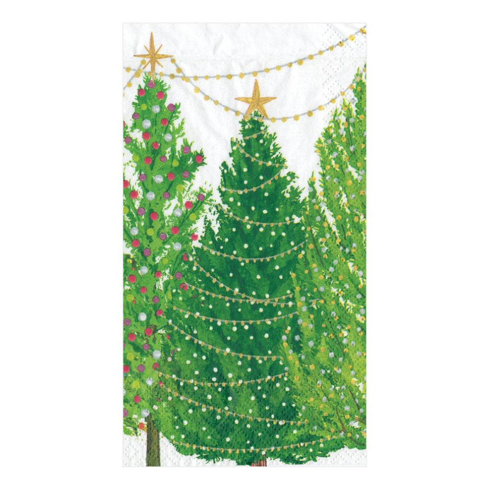 CASPARI CHRISTMAS TREES GUEST TOWEL