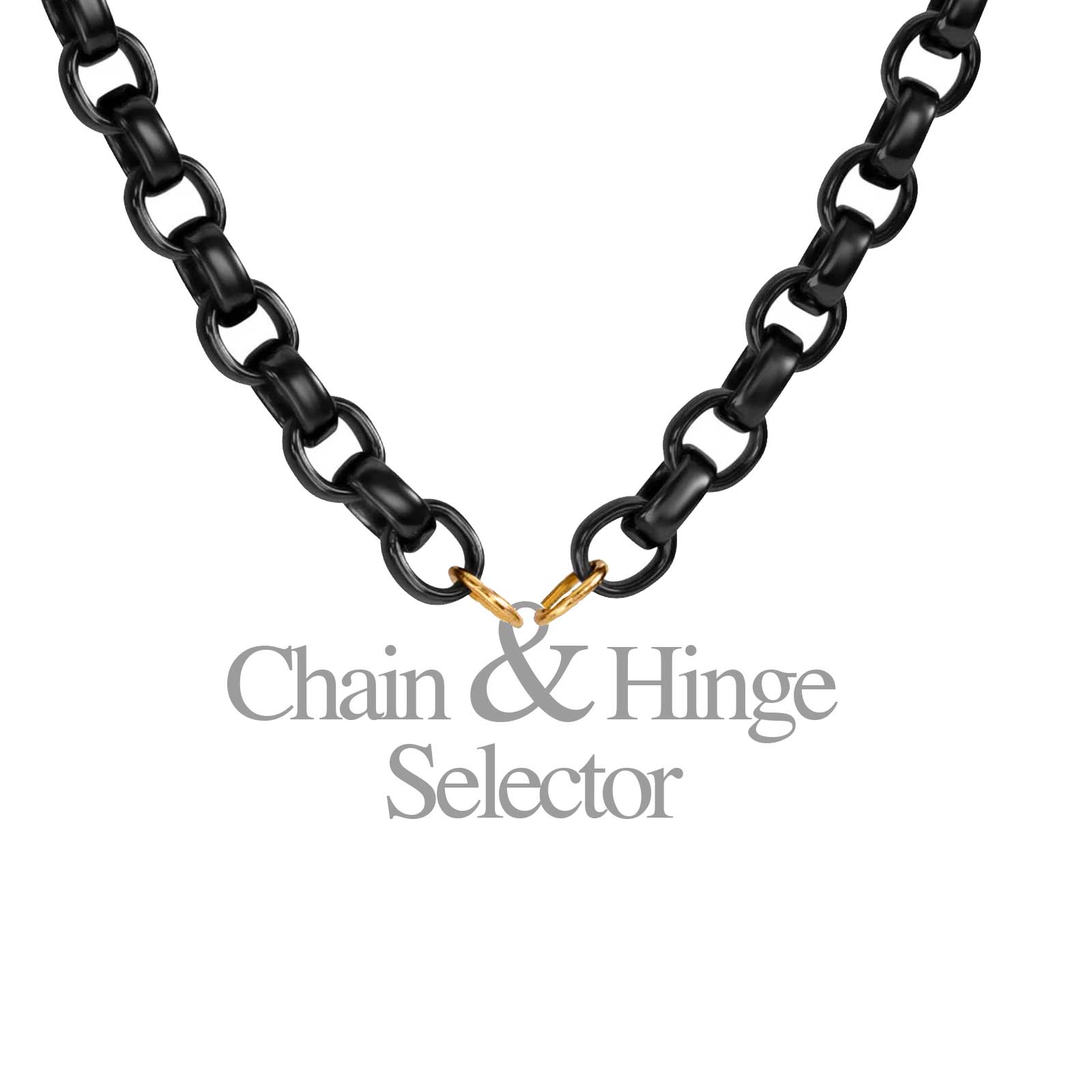 HEATHER B. MOORE 4mm Stainless Steel Black Chain and Hinge