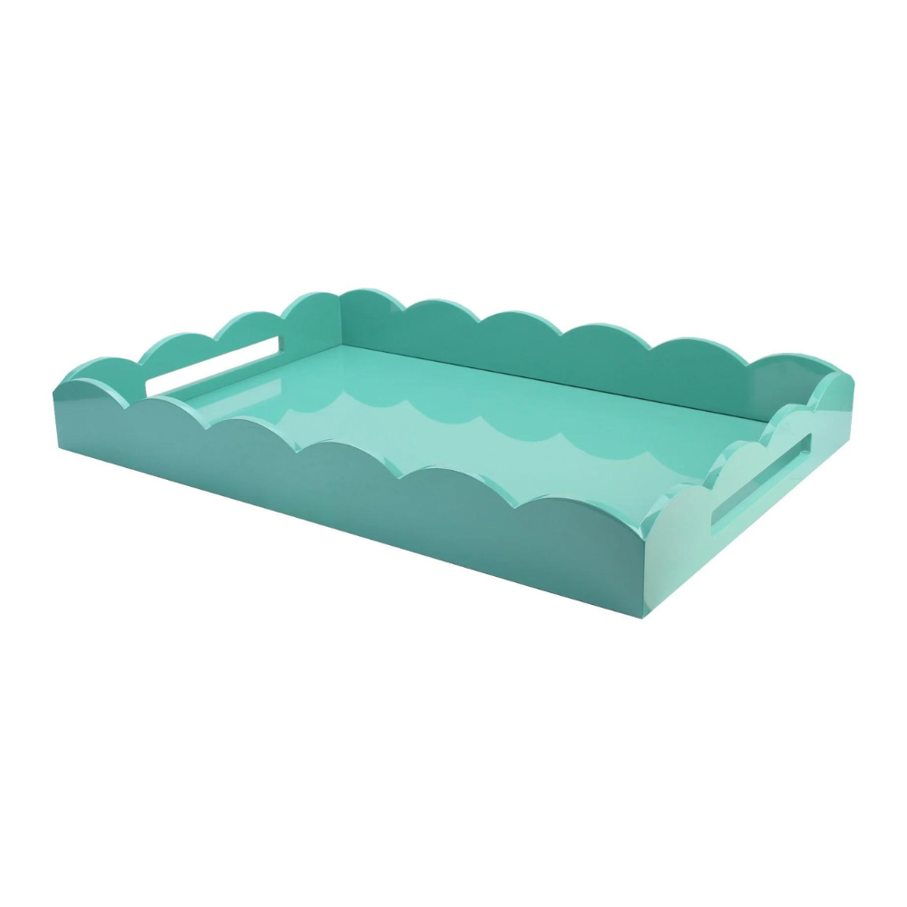 ADDISON ROSS SCALLOPED TRAY - TOURQUOISE