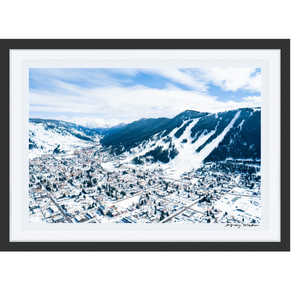 GRAY MALIN SNOW KING MOUNTAIN EAST VIEW FRAMED PRINT 11.5X17