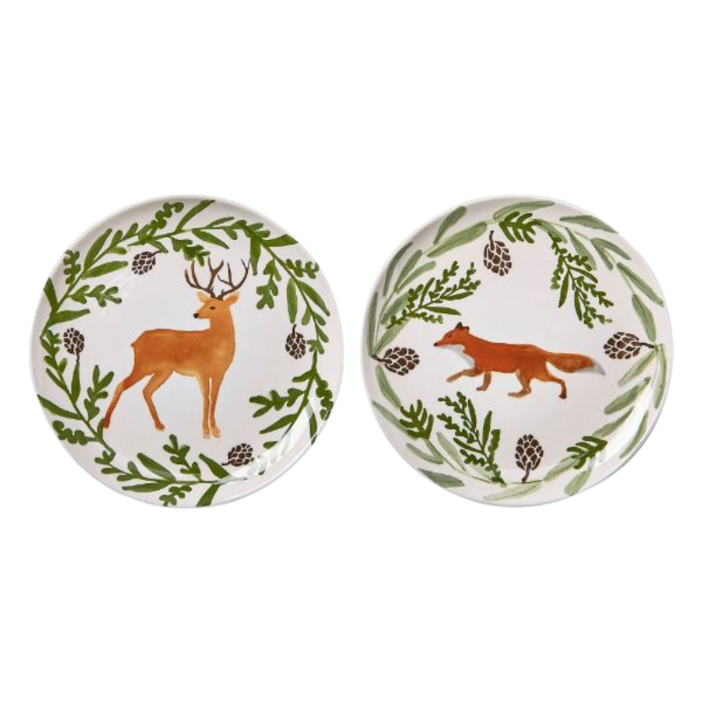 TAG FOX AND STAG APPETIZER PLATE