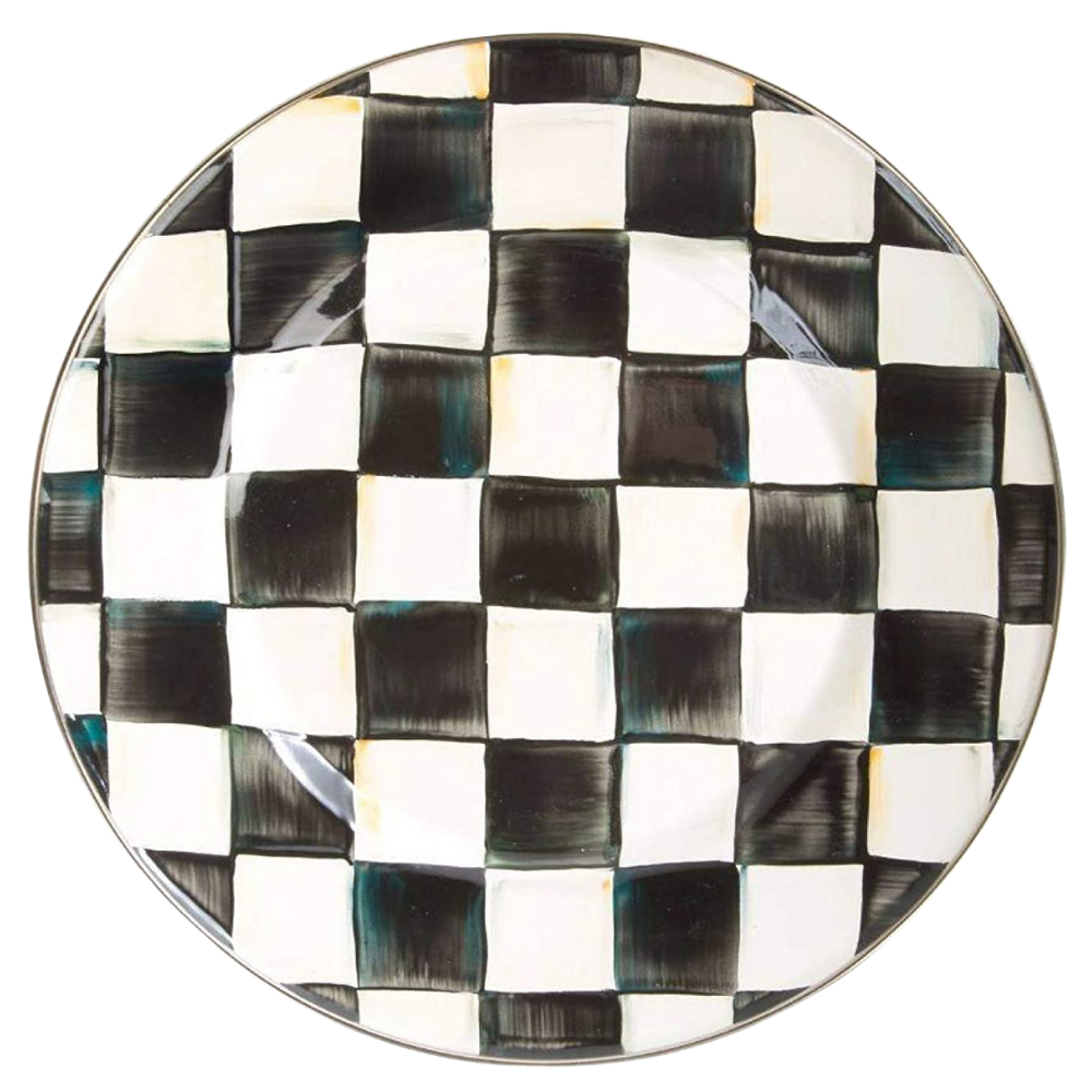 MACKENZIE CHILDS COURTLY CHECK DINNER PLATE