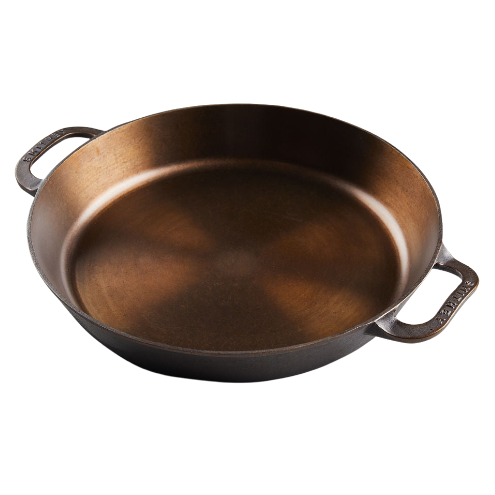 SMITHEY IRONWARE NO. 14 DUAL HANDLE SKILLET