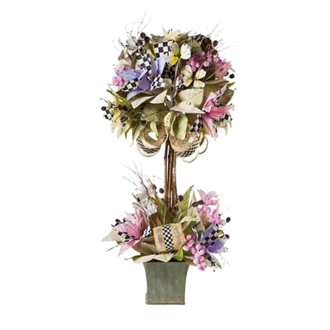 MACKENZIE CHILDS BUTTERFLY GARDEN TABLETOP TOPIARY