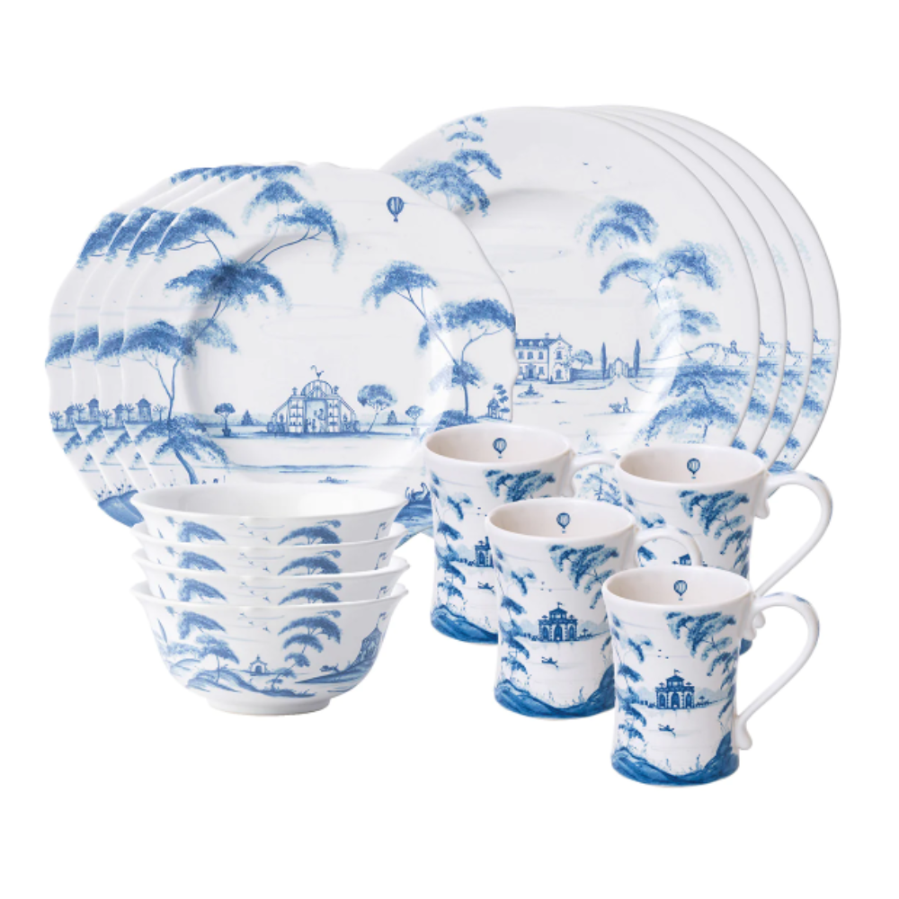 JULISKA COUNTRY ESTATE 16PC PLACE SETTING - DELFT BLUE (ONLINE ONLY)