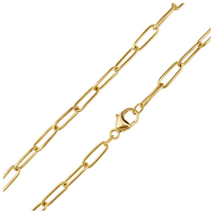 HEATHER B. MOORE 2.9MM SOLID 14K GOLD LINK CHAIN 24"