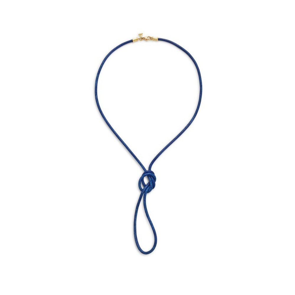 TEMPLE ST CLAIR 18K YELLOW GOLD LEATHER CORD 32"