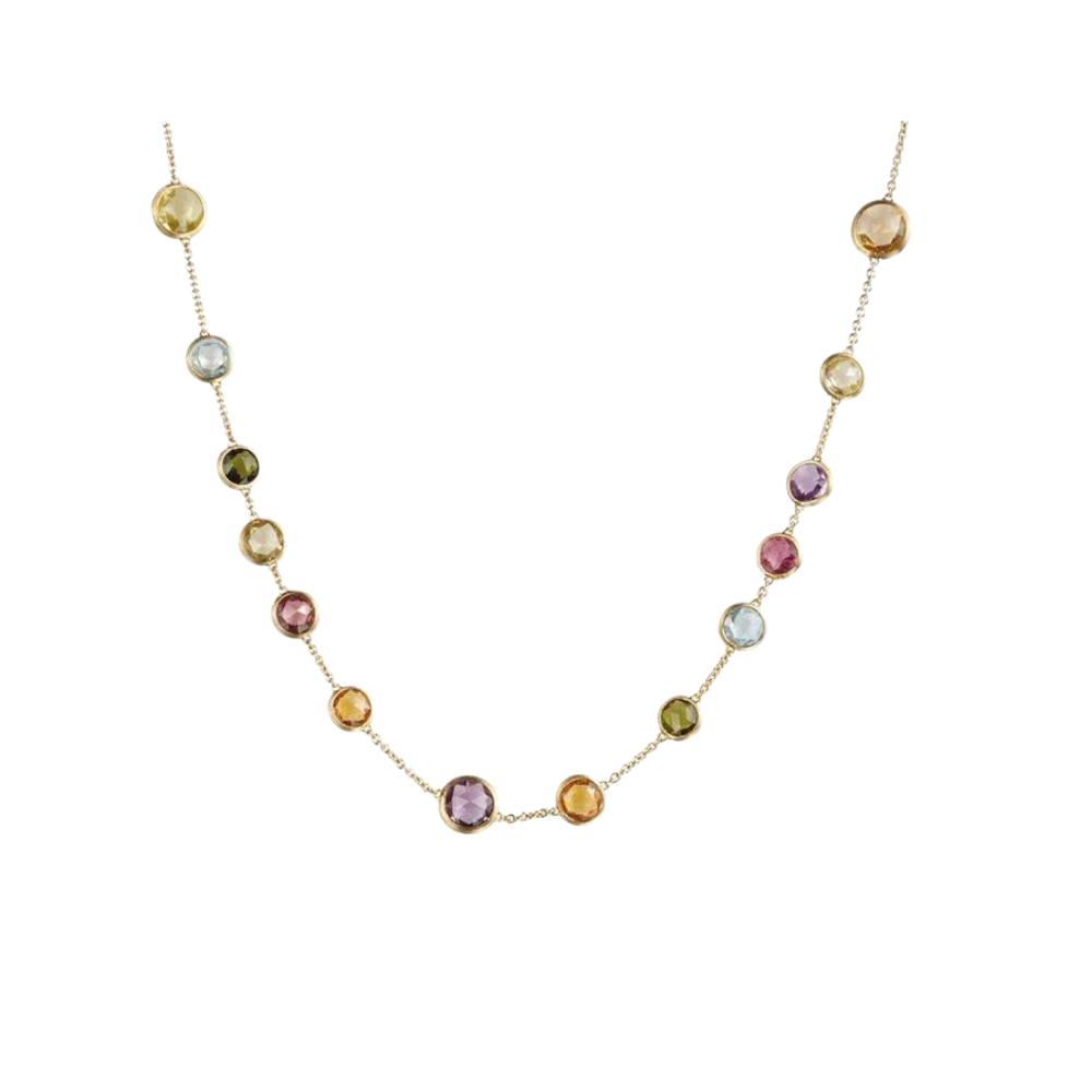 MARCO BICEGO 18K YELLOW GOLD JAIPUR NECKLACE WITH MIXED STONES