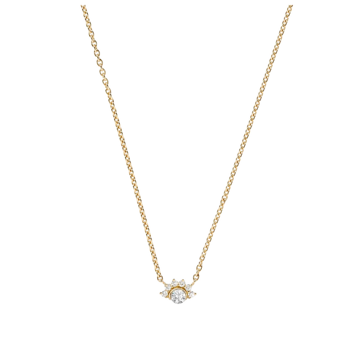 NOUVEL HERTIAGE 18k GOLD MYSTIC NECKLACE WITH WHITE DIAMONDS