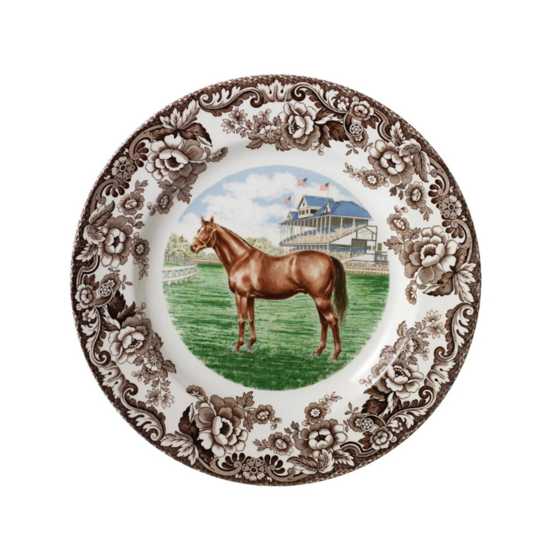 SPODE WOODLAND THOROUGHBRED HORSE SALAD PLATE