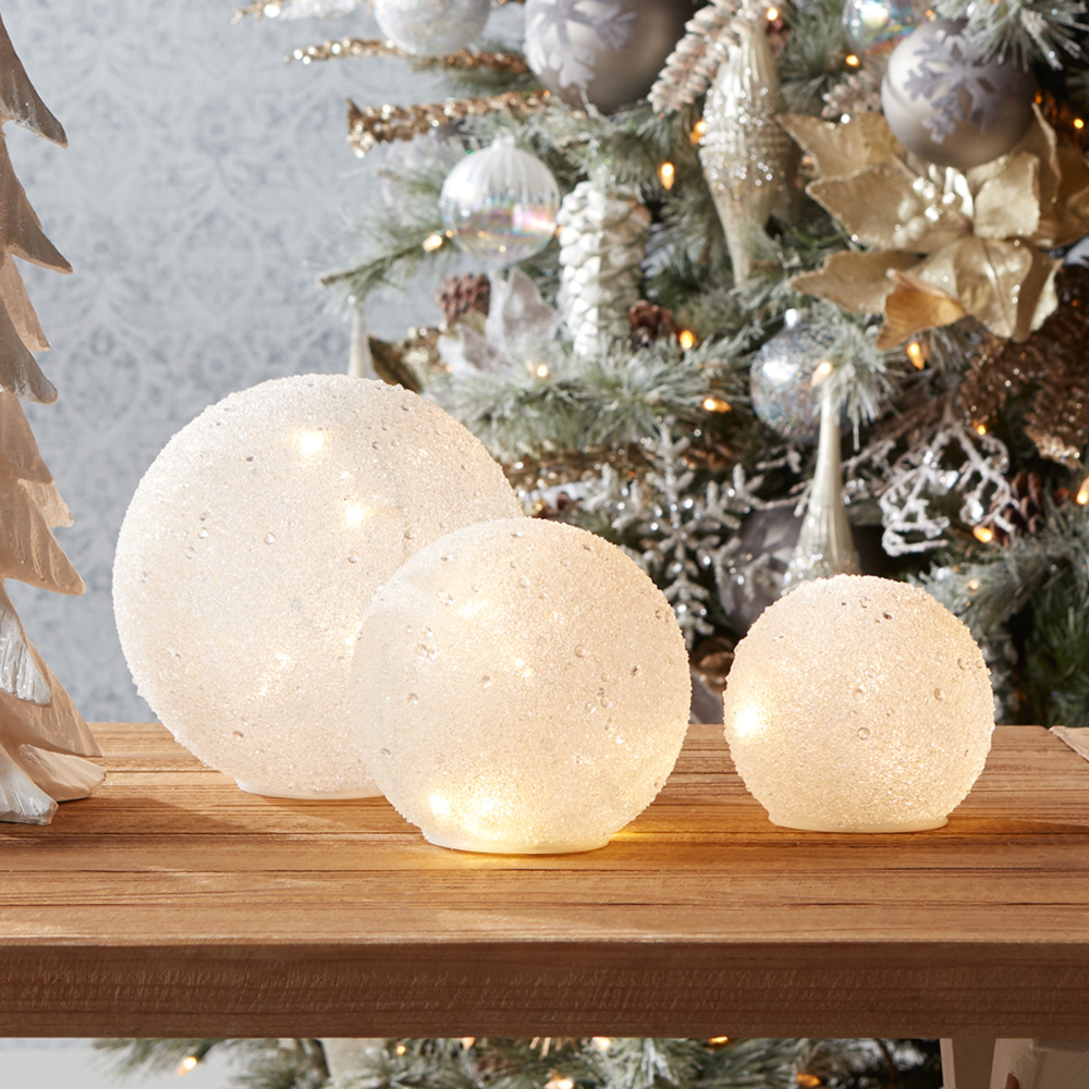 MELROSE SMALL LED FROST GLOBE