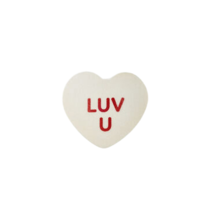 180 DEGREES INDIVIDUALLY SOLD LARGE FLOCKED CONVERSATION HEART