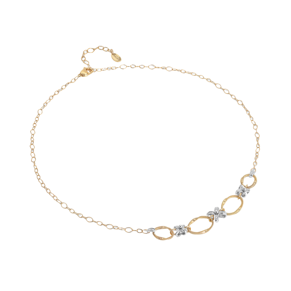 MARCO BICEGO 18K YELLOW AND WHITE GOLD MARRAKECH NECKLACE WITH DIAMONDS