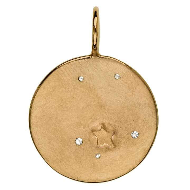 HEATHER B. MOORE ROUND YELLOW GOLD AND DIAMOND WHALE CHARM