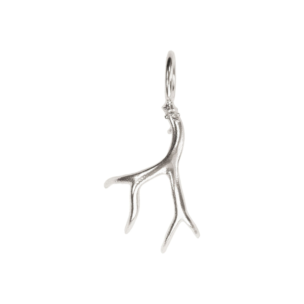 HEATHER B. MOORE STERLING SILVER SMALL POLISHED ANTLER SCULPTURAL CHARM