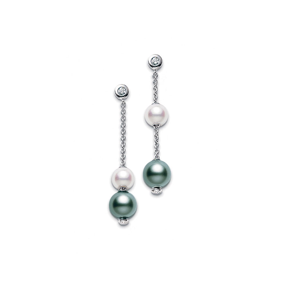 MIKIMOTO PEARL IN MOTIONS BLACK SOUTH SEAR AND AKOYA WHITE GOLD