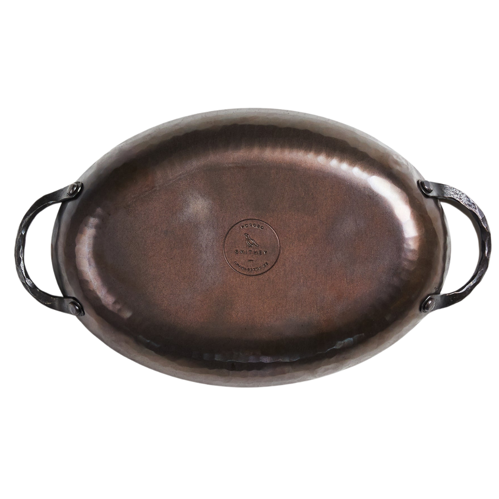 SMITHEY IRONWARE CARBON STEEL OVAL ROASTER