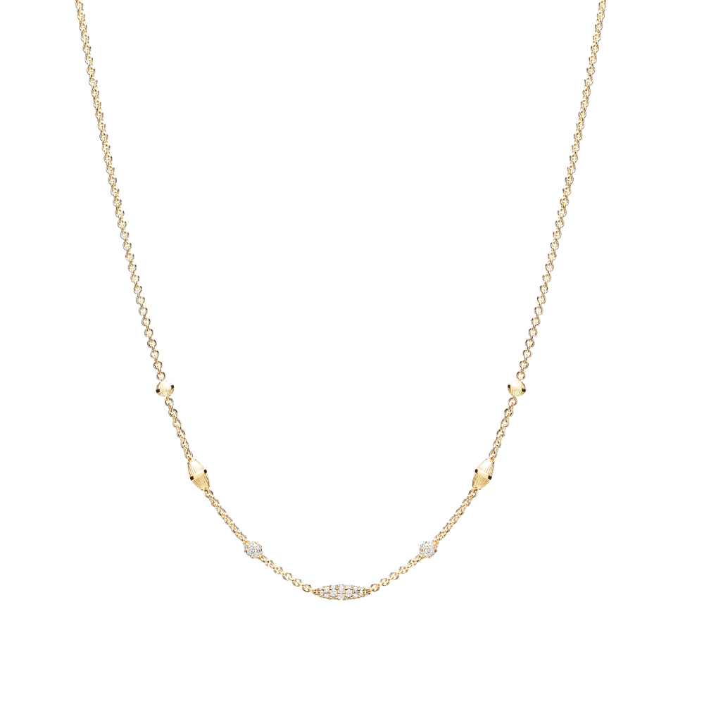 PAUL MORELLI 18K YELLOW GOLD PIPETTE AND LINEA NECKLACE