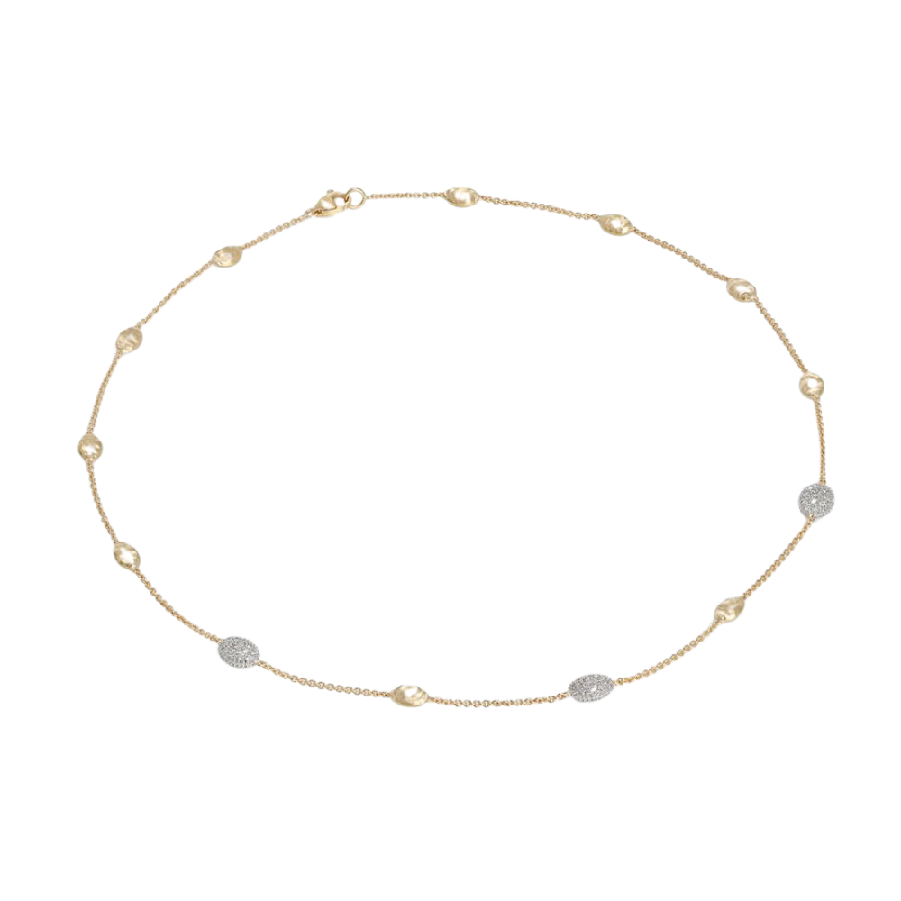 MARCO BICEGO 18K YELLOW AND WHITE GOLD WITH DIAMOND NECKLACE