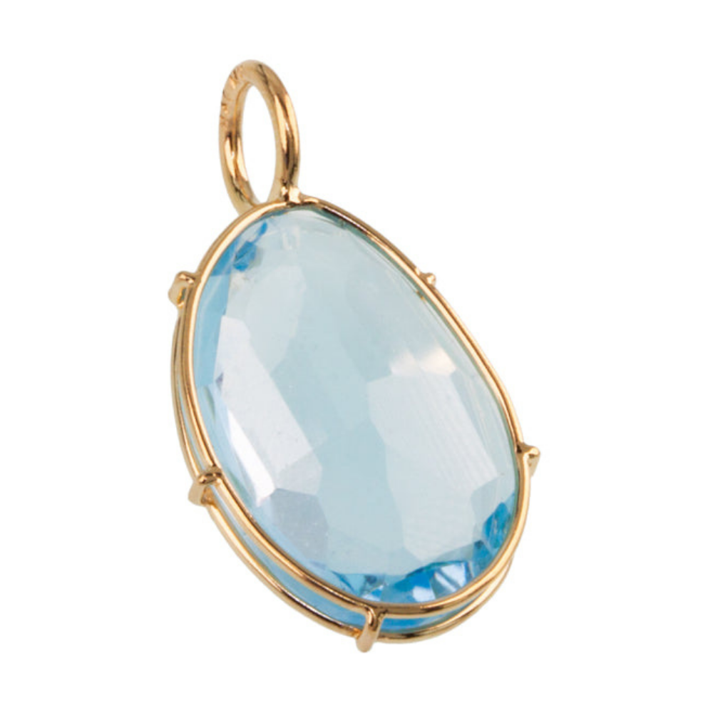HEATHER B. MOORE 14K YELLOW GOLD SMALL SKY BLUE TOPAZ