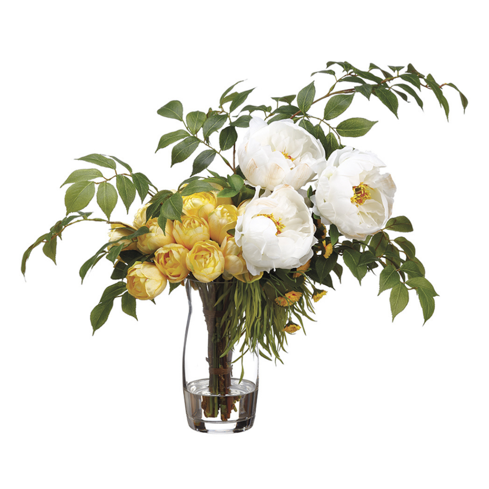 ALLSTATE FLORAL FLORAL ARRANGEMENT OF TULPS AND PEONYS IN VASE