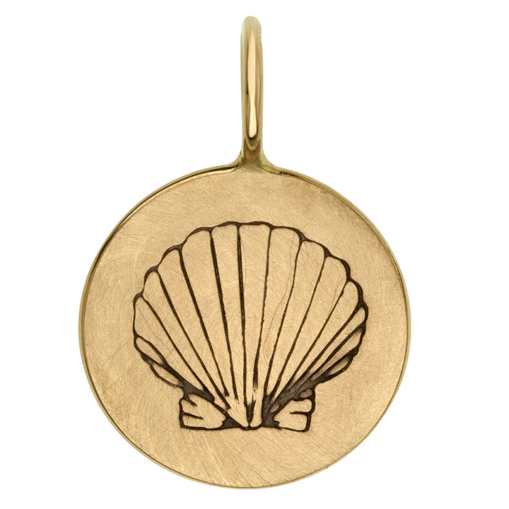 HEATHER B. MOORE GOLD POLISHED SAND DOLLAR SCULPTURAL CHARM