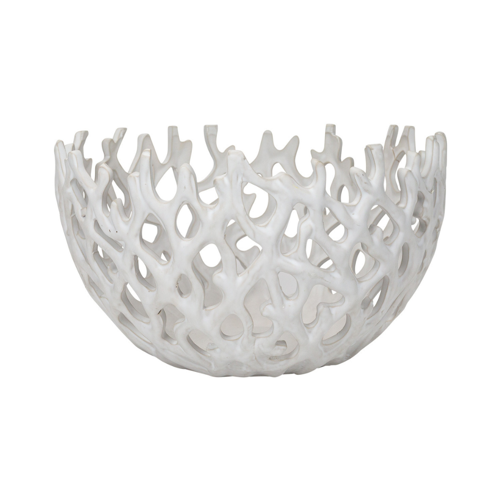 THE IMPORT COLLECTION LARGE CORAL BOWL