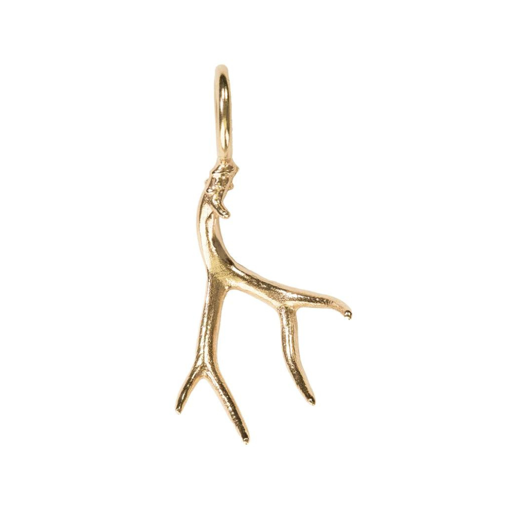 HEATHER B. MOORE Yellow Gold Polished Antler Sculptural Small Charm