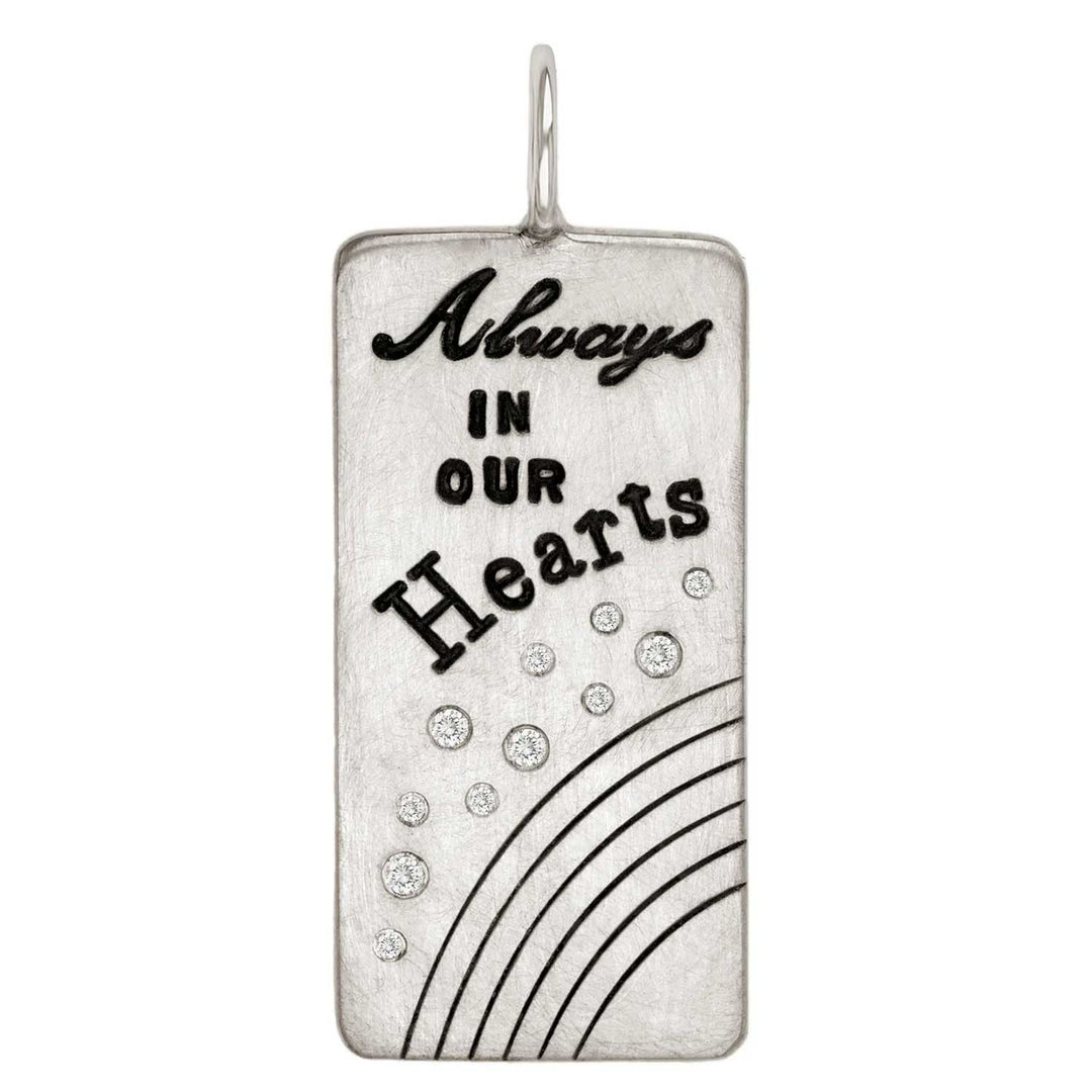 HEATHER B. MOORE STERLING SILVER ALWAYS IN OUR HEARTS ID TAG