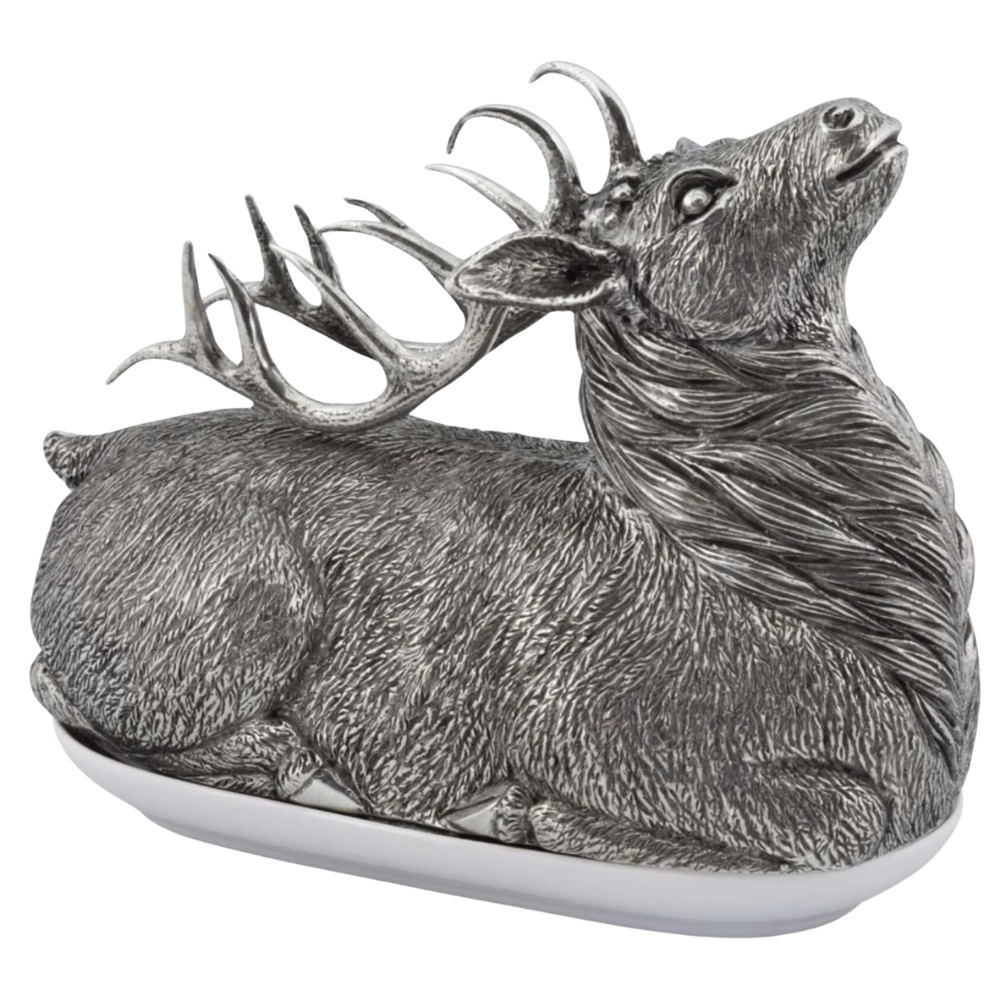 VAGABOND HOUSE Pewter Stag Butter Dish