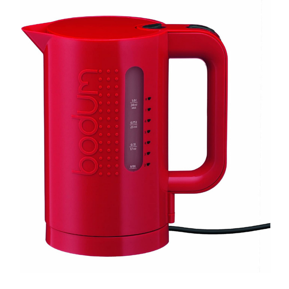 BODUM BISTRO 34 OZ RED ELECTRIC WATER KETTLE