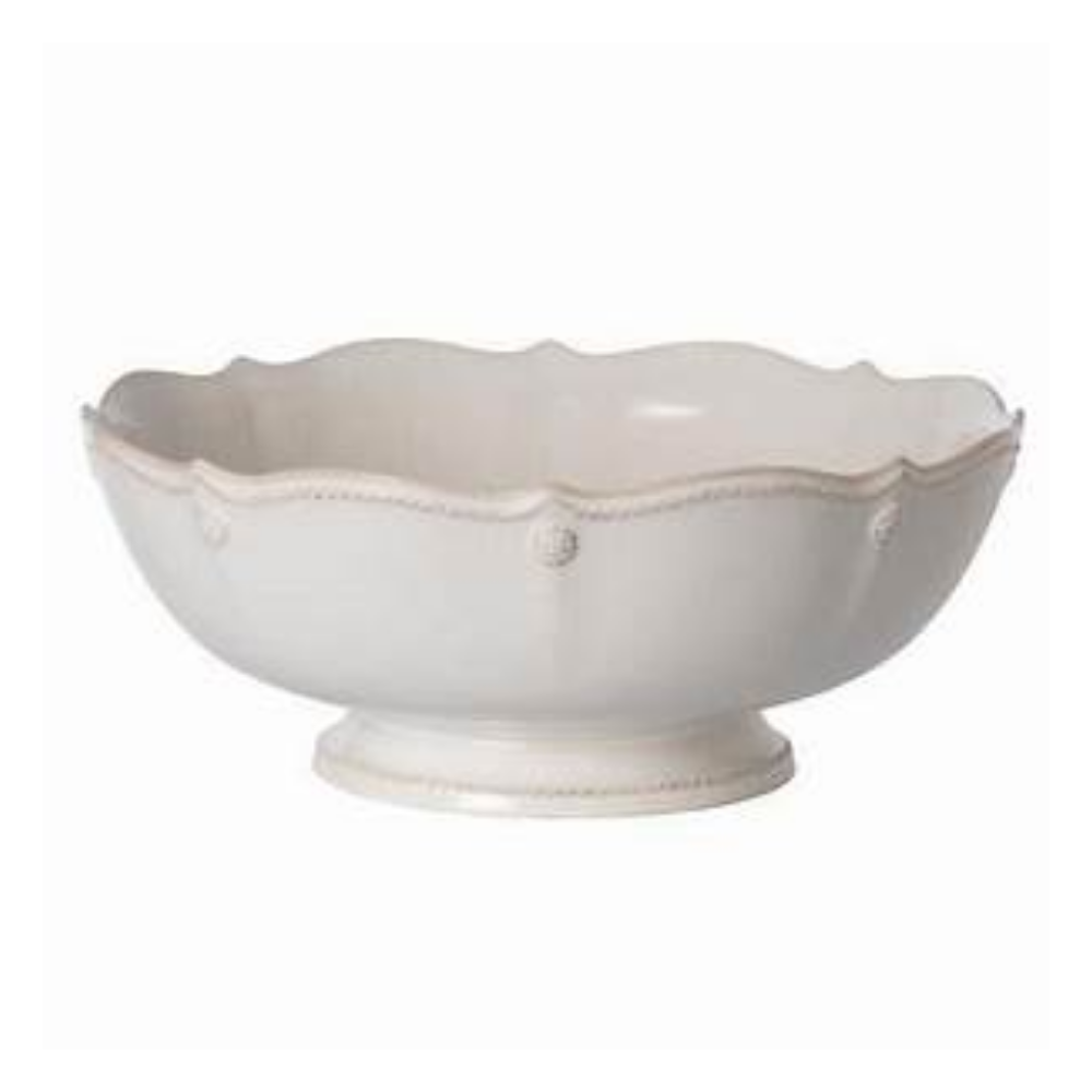 JULISKA BERRY AND THREAD WHITEWASH FOOTED FRUIT BOWL