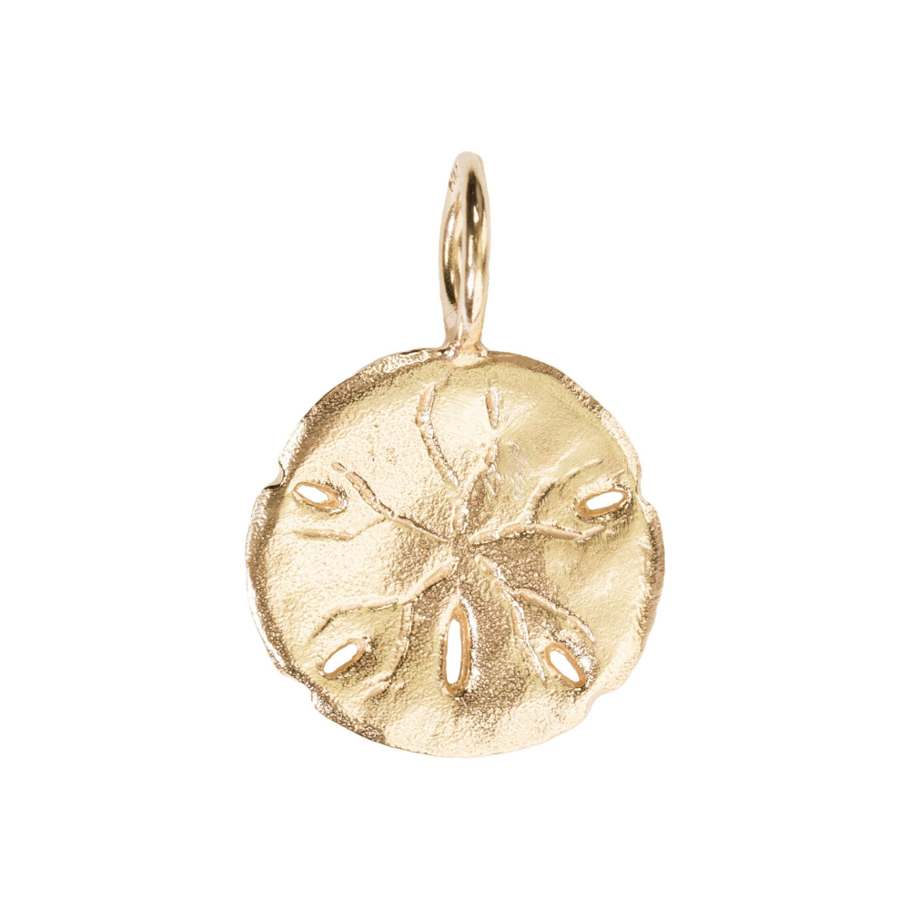 HEATHER B. MOORE GOLD POLISHED SAND DOLLAR SCULPTURAL CHARM