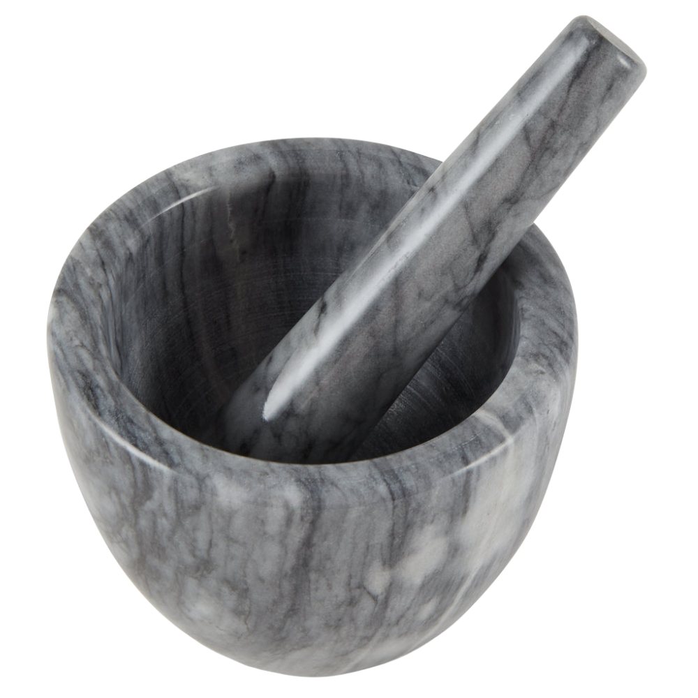 RSVP GREY MARBLE MORTAR AND PESTLE