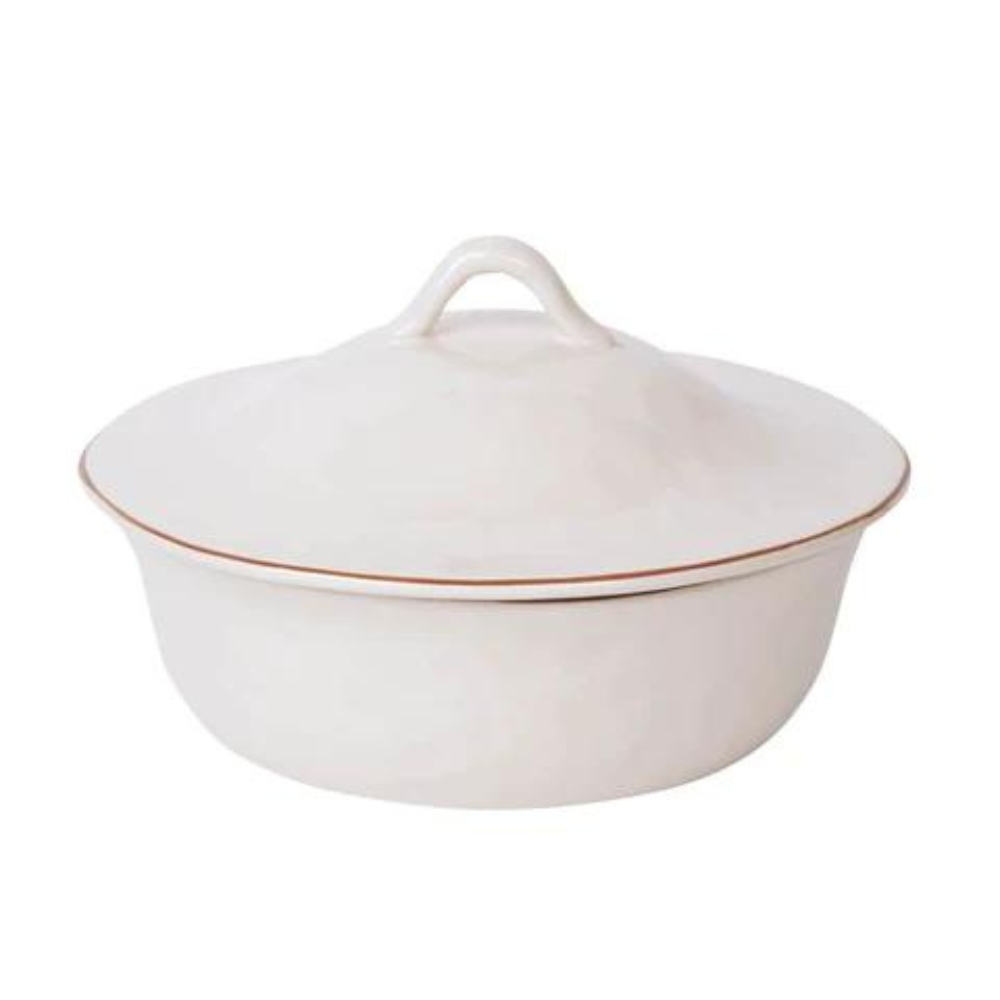 SKYROS CANTARIA WHITE ROUND COVERED CASSEROLE