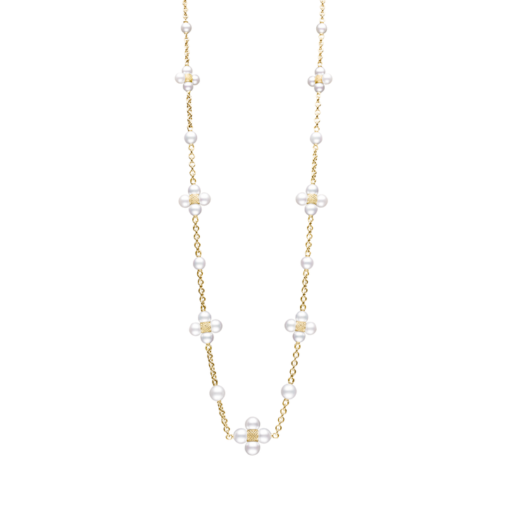 PAUL MORELLI 18K YELLOW GOLD PEARL SEQUENCE NECKLACE