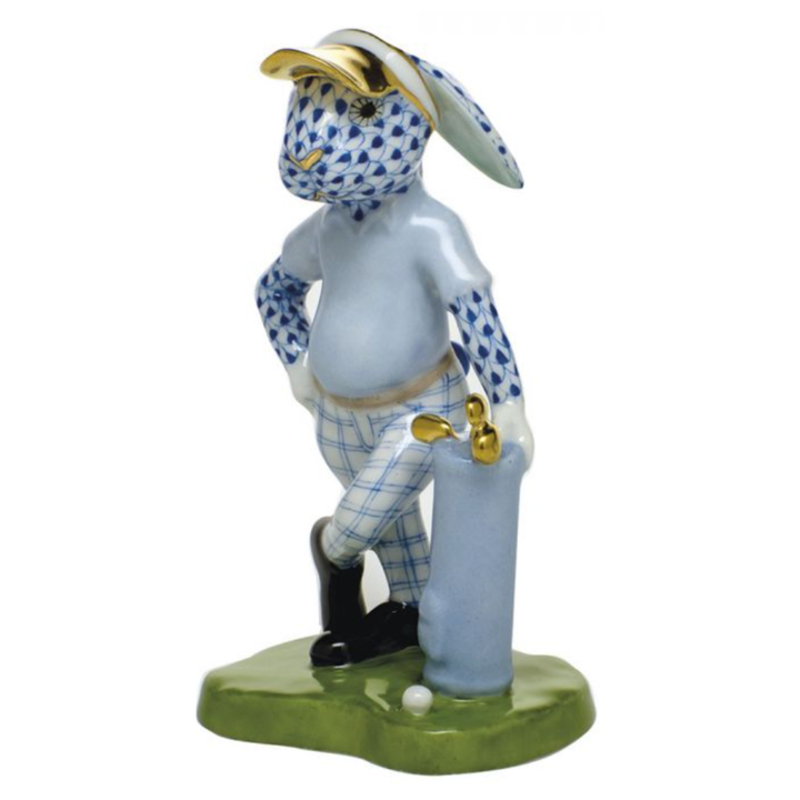 HEREND Golf Bunny SAPPHIRE