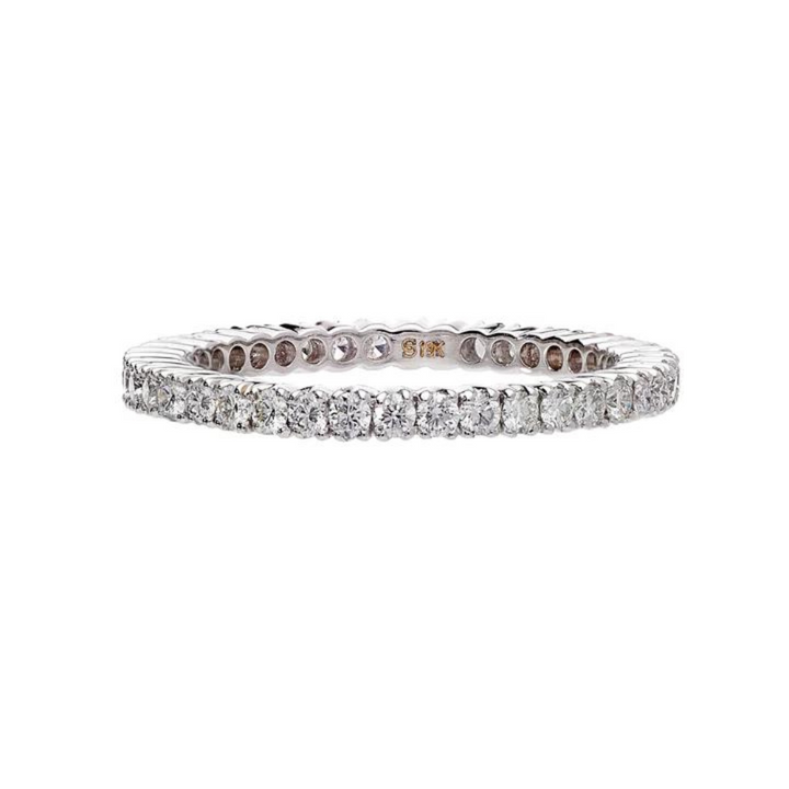 SETHI COUTURE 18K WHITE GOLD BAND RING WITH DIAMONDS