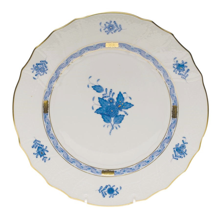HEREND CHINESE BOUQUET BLUE SALAD PLATE