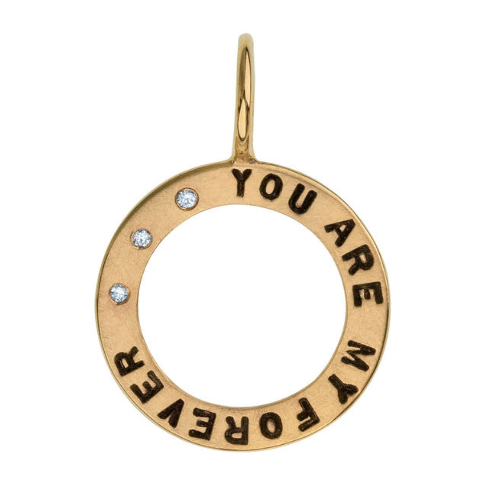 HEATHER B. MOORE 14K YELLOW GOLD OPEN CIRCLE CHARM