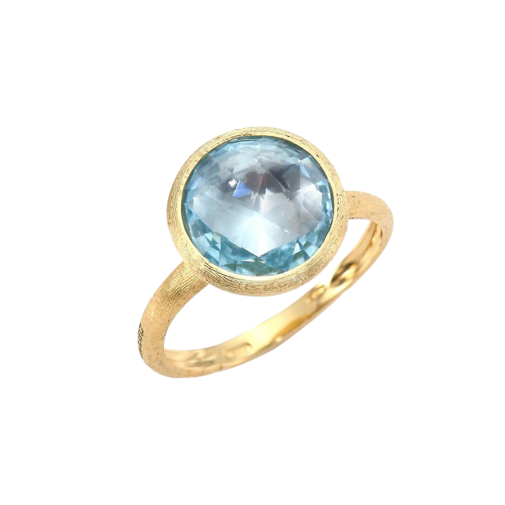 MARCO BICEGO 18K YELLOW GOLD WITH BLUE TOPAZ RING