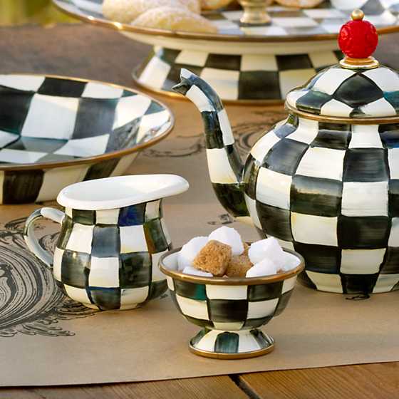 MACKENZIE CHILDS COURTLY CHECK LITTLE SUGAR BOWL
