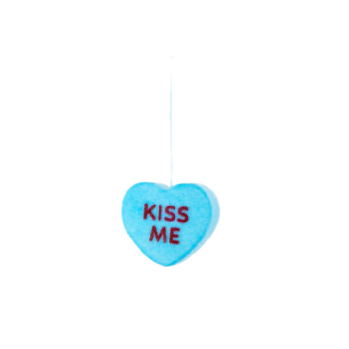 180 DEGREES INDIVIDUALLY SOLD SMALL FLOCKED CONVERSATION HEART DECORATIONS