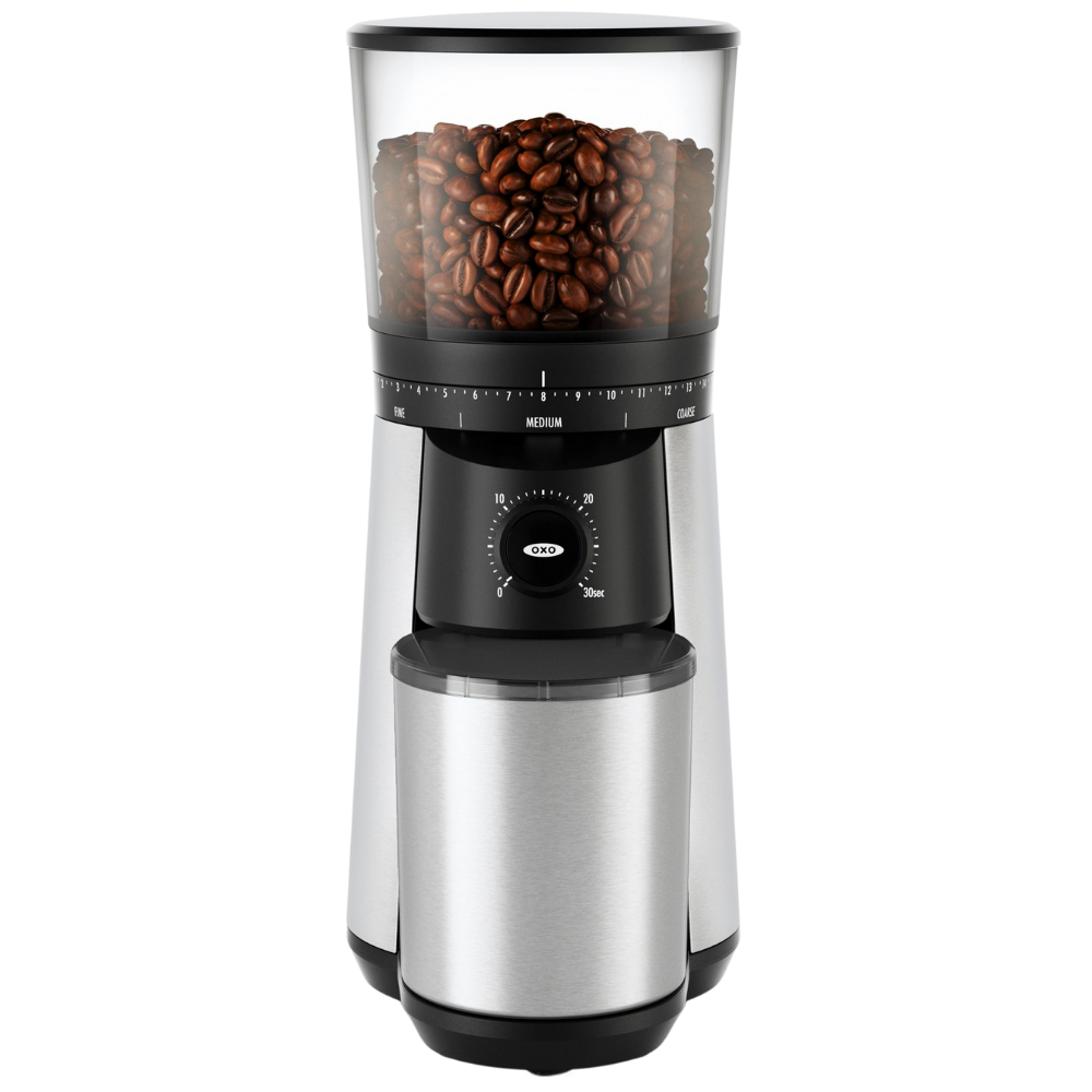 OXO GOOD GRIPS BREW TIME BASED CONICAL BURR COFFEE GRINDER