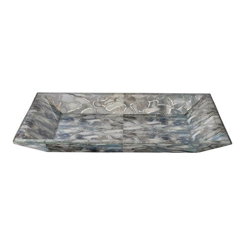 JAMIE YOUNG SLATE FAUX AGATE TRAY