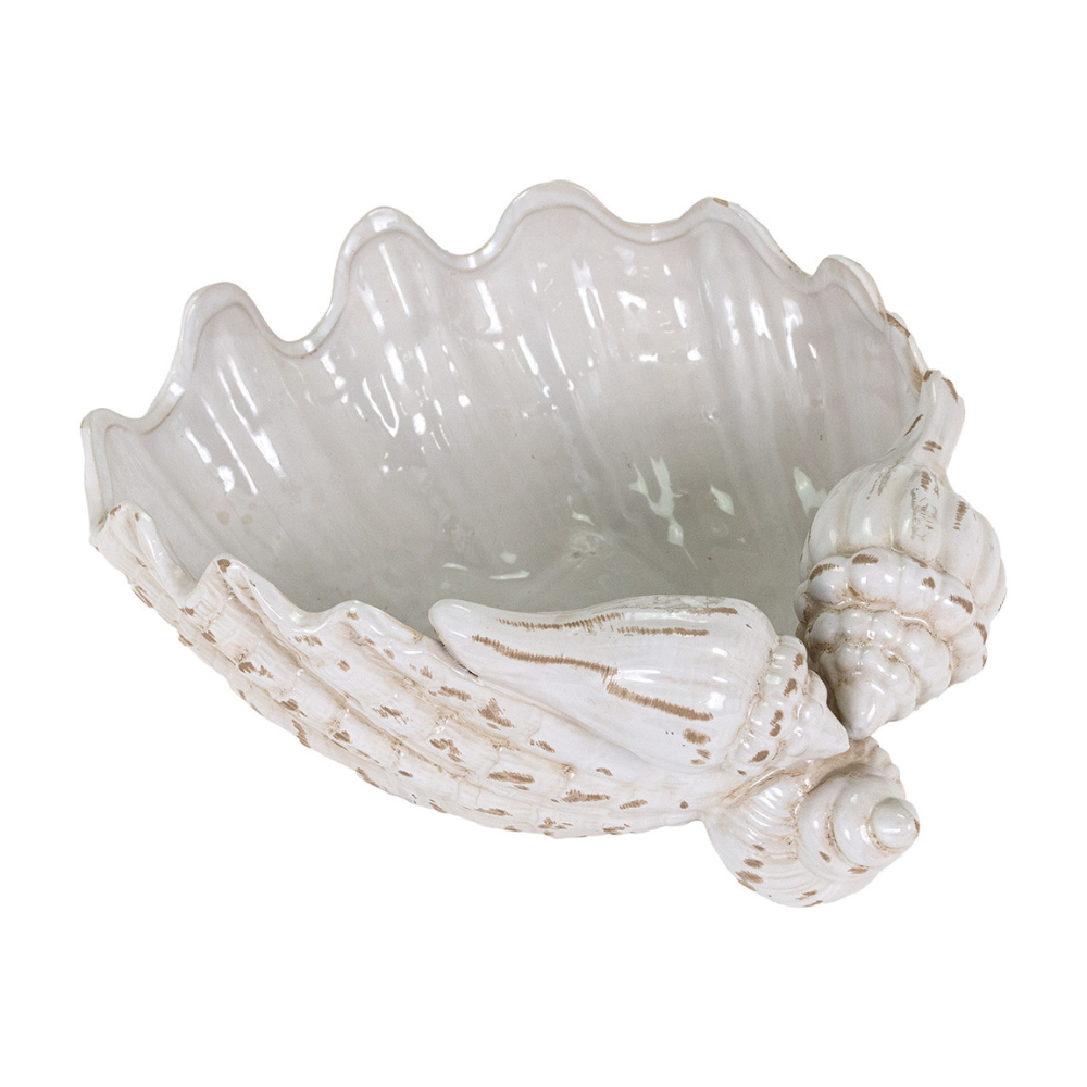 THE IMPORT COLLECTION GIANT CLAMSHELL BOWL