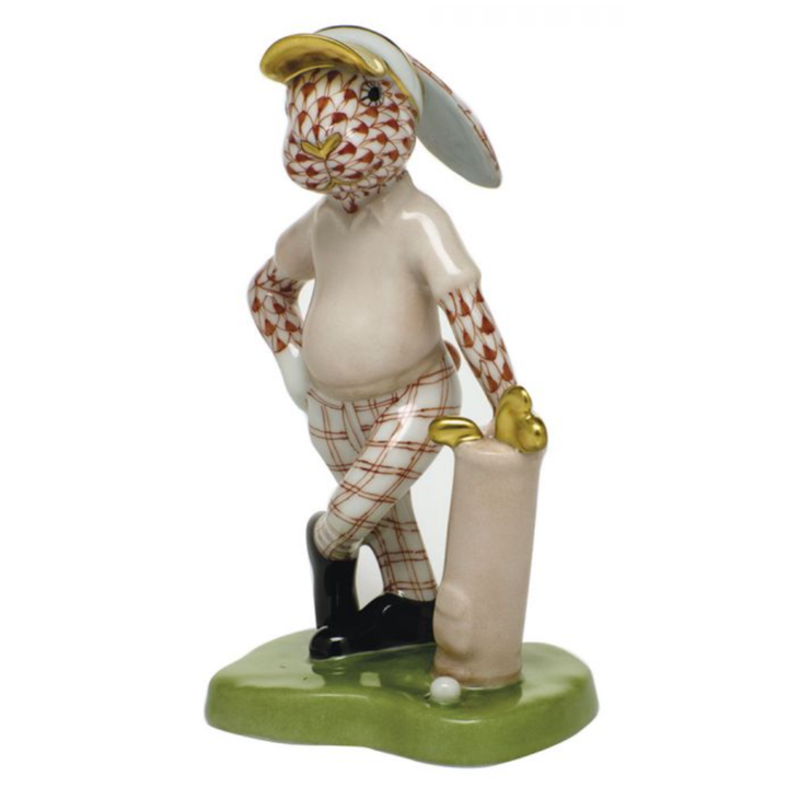 HEREND Golf Bunny RUST