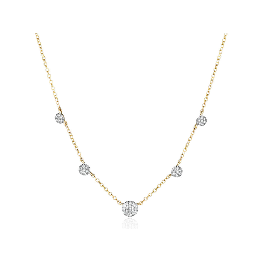Phillips House 14K YELLOW GOLD DIAMOND STATION NECKLACE